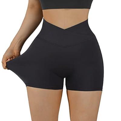 Best Deal for Women Seamless Scrunch Workout Shorts Cross Waist Butt