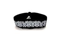 Algopix Similar Product 9 - Black Floral Wrist or Ankle Band for