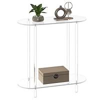 Algopix Similar Product 12 - CRTERICX Acrylic Console Table Oval