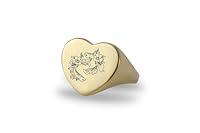 Algopix Similar Product 13 - Engraved Fish Ring  Gold Signet Ring 