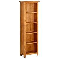 Algopix Similar Product 19 - vidaXL Narrow Bookcase Solid Wood Oak