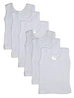 Algopix Similar Product 4 - Bambini White Tank Top 6 Pack