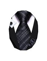 Algopix Similar Product 6 - BarryWang Stripe Men Ties Set Classic