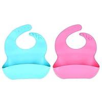 Algopix Similar Product 17 - BornCare Soft Silicone Feeding Bib Set