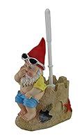 Algopix Similar Product 15 - Beach Gnome On Sandcastle Throne Toilet