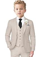 Algopix Similar Product 16 - ProPoFol Linen Suit 3 Piece Slim Fit