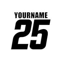 Algopix Similar Product 17 - Racing Number Name Vinyl Decal Sticker
