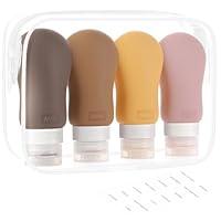 Algopix Similar Product 10 - AMMAX Portable Travel Bottles Set Leak
