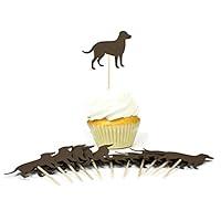 Algopix Similar Product 1 - Labrador Retriever Cupcake Toppers 