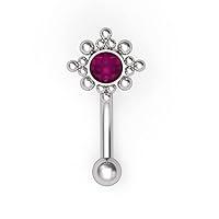 Algopix Similar Product 2 - Ruby Rook Barbell Ring Titanium Rook