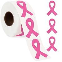 Algopix Similar Product 13 - FEBSNOW Pink Ribbon Stickers 600Pcs