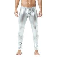 Algopix Similar Product 5 - Mens Faux Leather Tight Pants Long