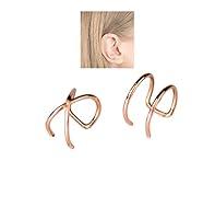 Algopix Similar Product 1 - 14K Rose Gold Ear Cuff Set  Criss