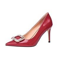 Algopix Similar Product 18 - Elegant Burgundy Rhinestone Stiletto