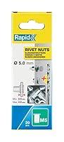 Algopix Similar Product 11 - RAPID 5000672 Rivet Nuts, Ø5 mm, Silver