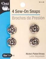 Algopix Similar Product 13 - Dritz Nickel Sew On Snaps Size 4 4Pkg