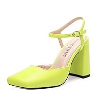 Algopix Similar Product 12 - WAYDERNS Yellow Slingback Heels for