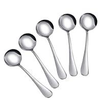 Algopix Similar Product 11 - Soup Spoons 5Pack Stainless Steel