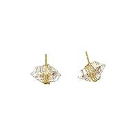 Algopix Similar Product 20 - Herkimer Diamond Stud Earrings in 14K