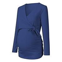Algopix Similar Product 8 - baskuwish Womens Maternity Long Sleeve