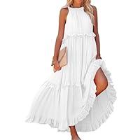 Algopix Similar Product 10 - Womens Tiered Dress Summer Boho Halter