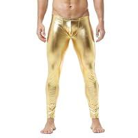 Algopix Similar Product 8 - Mens Faux Leather Tight Pants Long