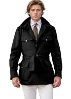 Algopix Similar Product 6 - Mens Fashion Trench Coat Winter Warm