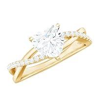 Algopix Similar Product 12 - Rosec Jewels Moissanite 7 mm Heart