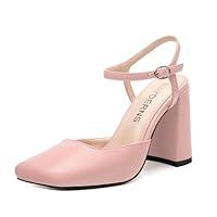 Algopix Similar Product 9 - WAYDERNS Pink Slingback Heels for Women