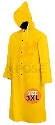 Best Deal for Xpose Safety Heavy Duty Yellow Rain Coat – .35mm PVC 48in
