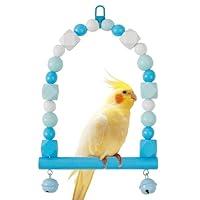 Algopix Similar Product 4 - Colorful Wooden Bird Swing Parakeet