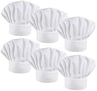 Algopix Similar Product 10 - LilMents 6 Pack Chef Hat Set Elastic