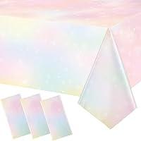 Algopix Similar Product 1 - Riakrum Pastel Rainbow Tablecloths