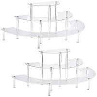 Algopix Similar Product 18 - 2PACKS Acrylic Display Risers 3 Tier