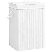 Algopix Similar Product 10 - Bamboo Laundry Basket White 72 L