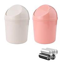 Algopix Similar Product 19 - SITAKE 2 Pcs Plastic Mini Wastebasket