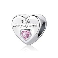 Algopix Similar Product 15 - KoJoSoLan Love You Forever Heart Bead