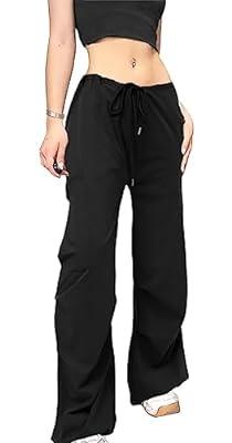 Best Deal for JZC Parachute Pants for Women Cargo Pants Womens Baggy Low