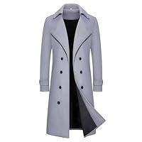 Algopix Similar Product 6 - YSERB Trench Coat Men Winter Wool Blend