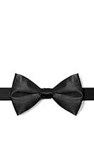 Algopix Similar Product 6 - Black Black Silk Pre-Tied Bow Tie