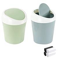 Algopix Similar Product 7 - SITAKE 2 Pcs Plastic Mini Wastebasket