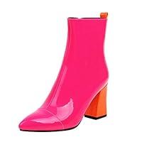 Algopix Similar Product 19 - Women Pointed Toe Block Chunky High