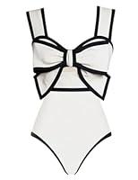 Algopix Similar Product 6 - FLAXMAKER Black and White Swimsuit