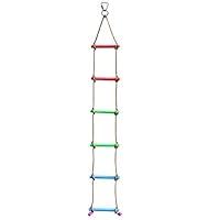 Algopix Similar Product 3 - Rainbow Craft 66FT Climbing Rope Ninja