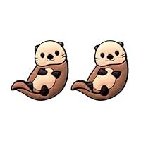 Algopix Similar Product 4 - INTASTY Otter Shoe Charms  Set of 2