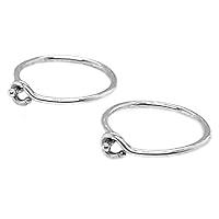 Algopix Similar Product 15 - 8mm Sterling Silver Open Hoop Hugger