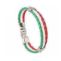 Algopix Similar Product 18 - Handwoven Flag Leather Bracelet