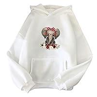 Algopix Similar Product 4 - Mimacoo Cute Animals Print Hoodie for