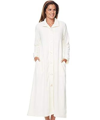 Women Fleece Hooded Bathrobe - Plush Long Robe in Lot NY Threads
