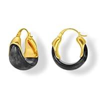 Algopix Similar Product 8 - Resin Hoops Earrings for Women  Loop